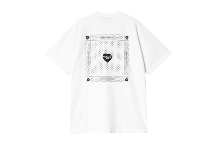 Carhartt WIP S/S Heart Bandana T-Shirt - White/Black 