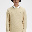 Thumbnail of fred-perry-k6507-waffle-stitch-jumper---oatmeal_519421.jpg