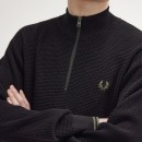 Thumbnail of fred-perry-k8557-waffle-stitch-1-2-zip-jumper---black_607567.jpg