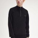 Thumbnail of fred-perry-k8557-waffle-stitch-1-2-zip-jumper---black_607570.jpg