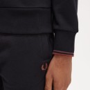 Thumbnail of fred-perry-m3574-half-zip-sweatshirt---black-whiskeybrown_610821.jpg