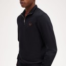 Thumbnail of fred-perry-m3574-half-zip-sweatshirt---black-whiskeybrown_610824.jpg