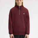 Thumbnail of fred-perry-m3574-half-zip-sweatshirt---oxblood-ecru_796155.jpg