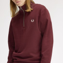 Thumbnail of fred-perry-m3574-half-zip-sweatshirt---oxblood-ecru_796158.jpg