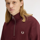 Thumbnail of fred-perry-m3574-half-zip-sweatshirt---oxblood-ecru_796159.jpg
