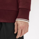 Thumbnail of fred-perry-m3574-half-zip-sweatshirt---oxblood-ecru_796162.jpg