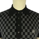Thumbnail of trojan-tr-8911-checkerboard-panel-knit-polo---black_611608.jpg
