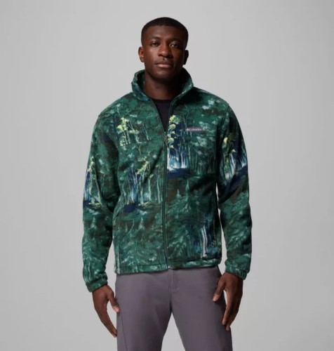 Columbia Steens Mountain Printed Fleece Jacket – Rain Forest