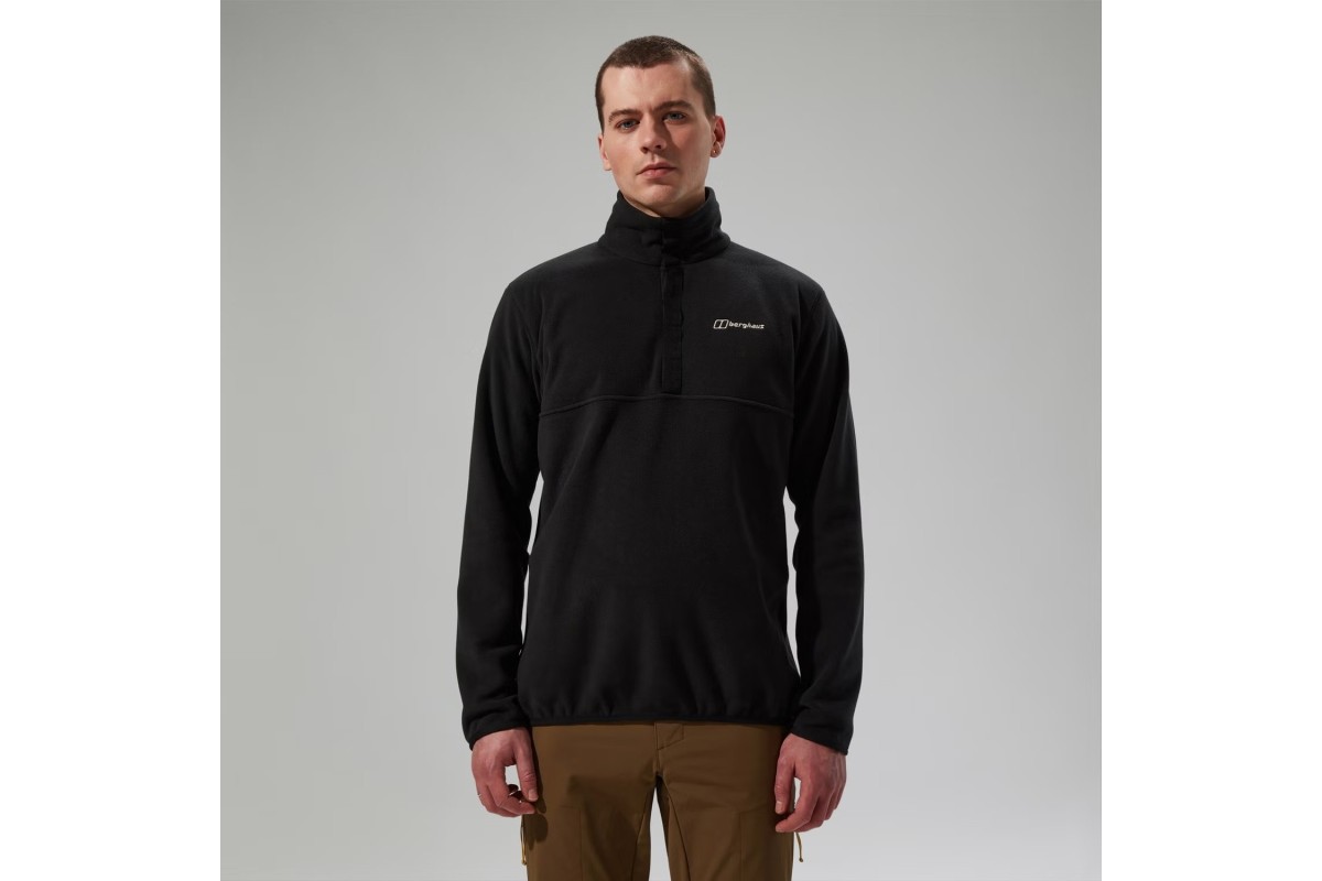 Berghaus Felltop Snap Pullover Fleece Black Lightweight Warm Fleece Hardedge Online
