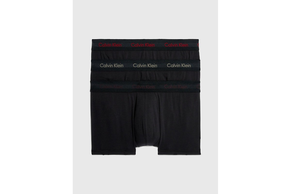 Calvin Klein 3 Pack Low Rise Trunks - Black