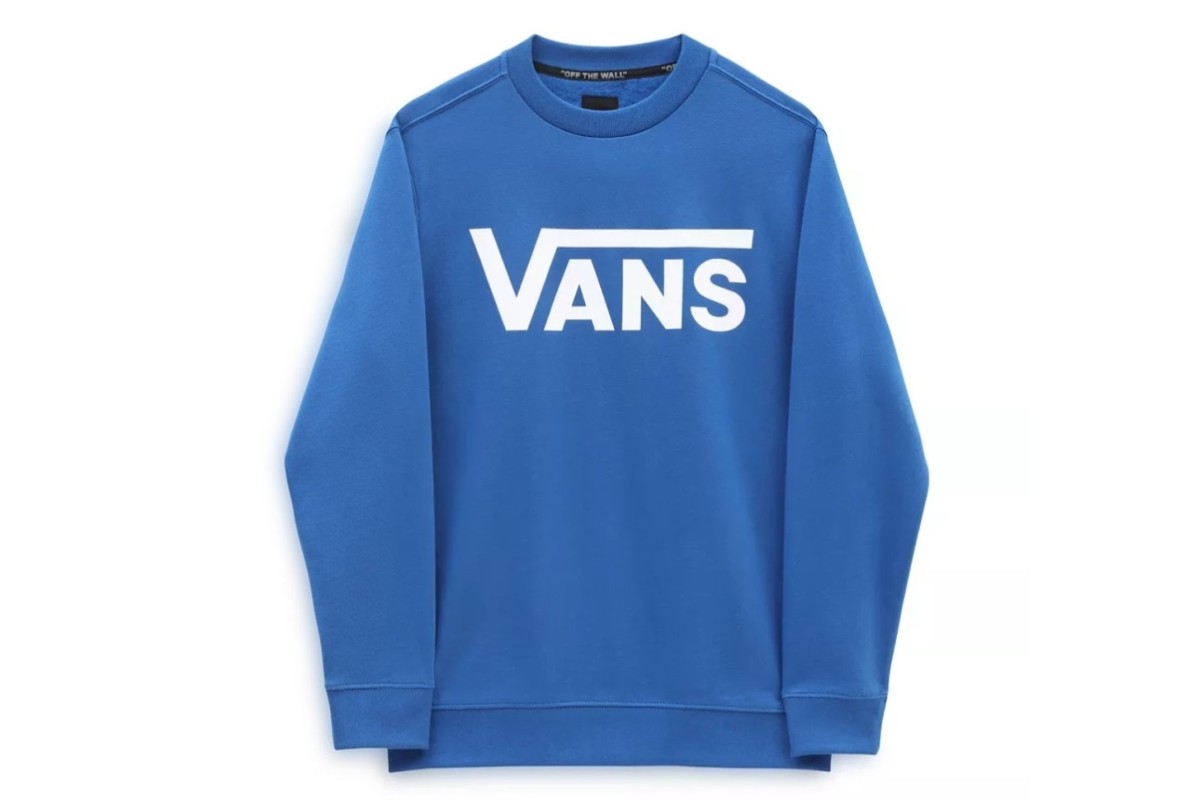 Blue - Online Sweatshirt Classic - Vans Crew Boys True Hardedge /White