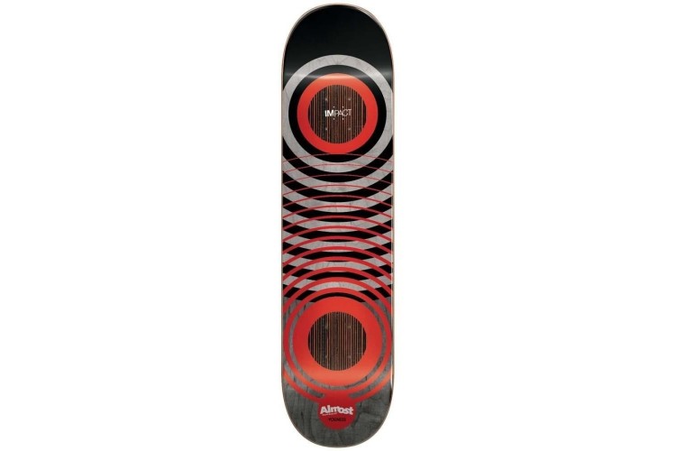 Almost Youness Red Rings Impact Skateboard Deck - 8.25