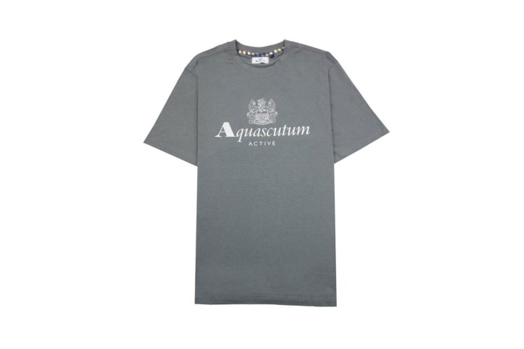 Aquascutum Active Big Logo T-Shirt - Grey