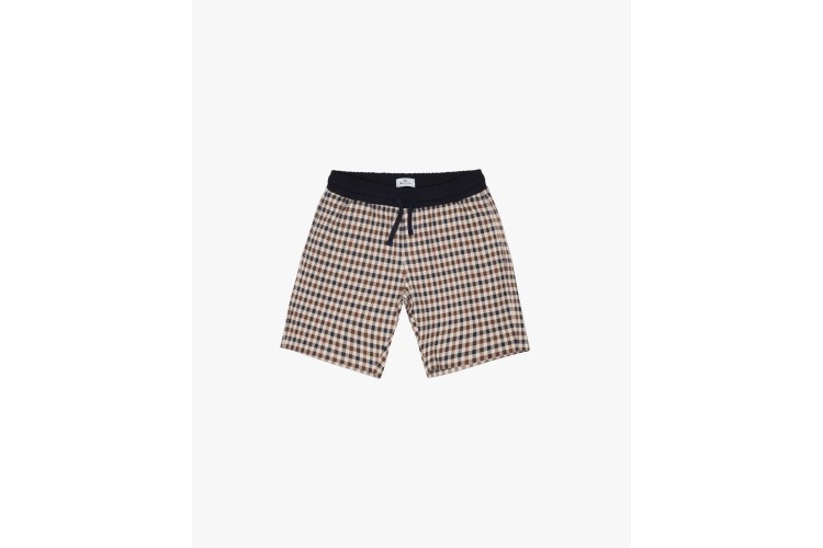 Aquascutum Active Club Check Shorts - Navy