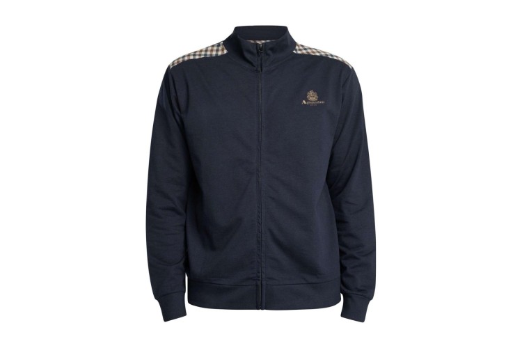 Aquascutum Active Full Zip Mockneck Track Jacket - Club Check Details