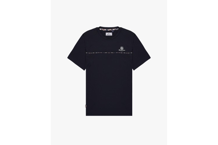 Aquascutum Active Insert Piping T-Shirt - Navy