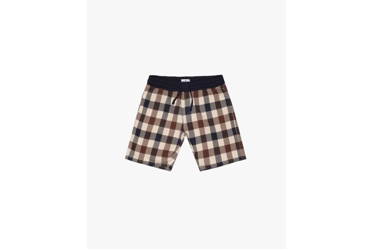 Aquascutum Active Macro Club Check Shorts - Navy