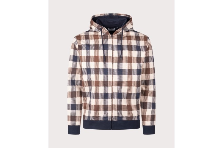 Aquascutum Active Macro Iconic Hoodie - Navy
