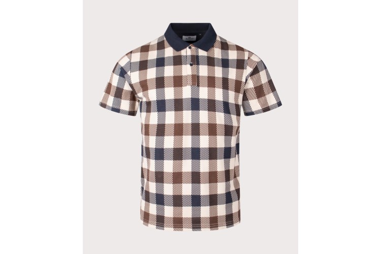 Aquascutum Active Macro Iconic Polo - Navy
