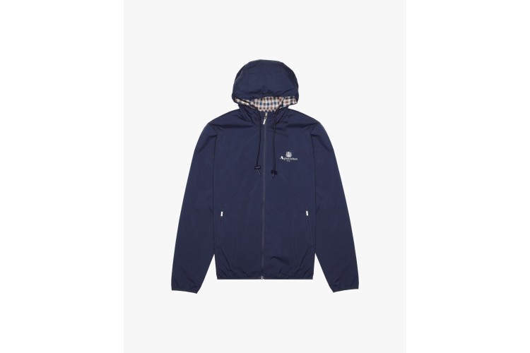 Aquascutum Active Reversible Hooded Sailor Jacket - Navy/Club Check