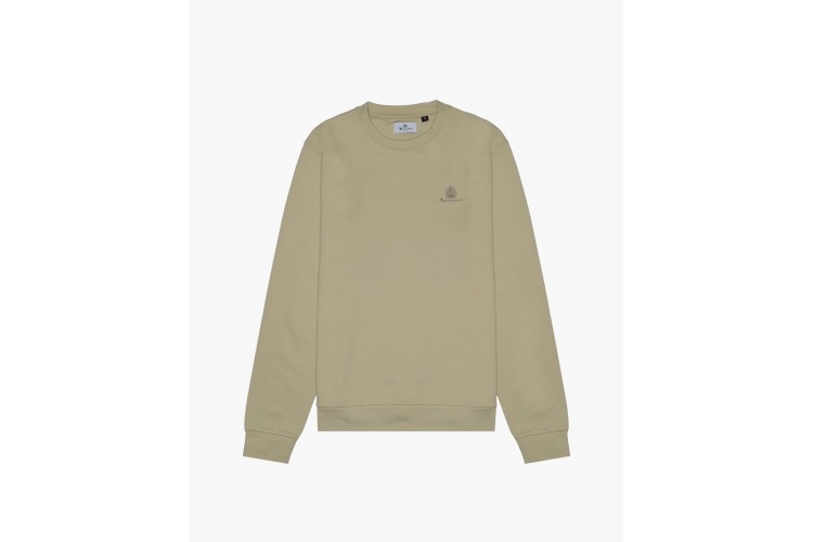 Aquascutum Active Small Logo Crew Neck Sweatshirt - Beige