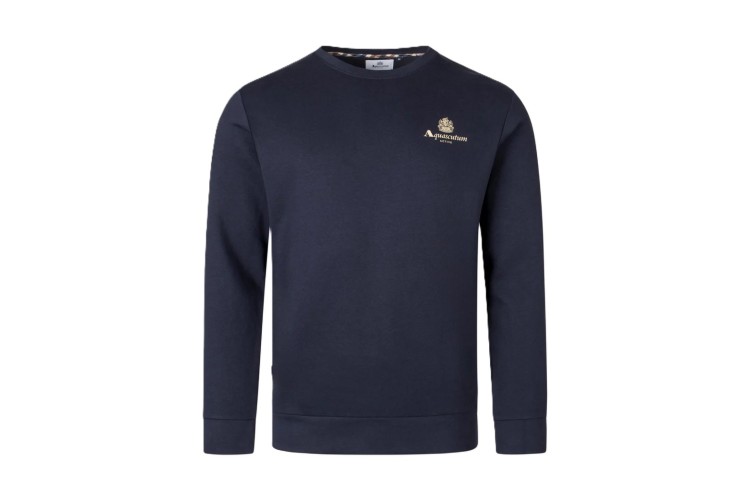 Aquascutum Active Small Logo Crew Neck Sweatshirt - Navy
