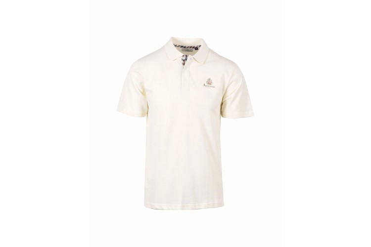 Aquascutum Active Small Logo Piquet Polo - Old White