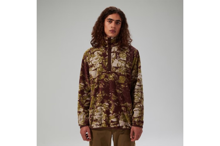 Berghaus Felltop Snap Pullover Fleece - Light Grey/Brown