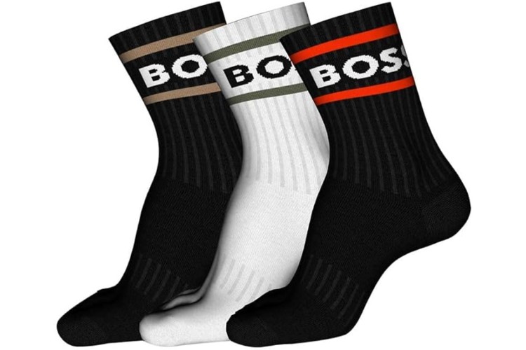 Boss 3 Pack Stripe Regular Socks - Multi