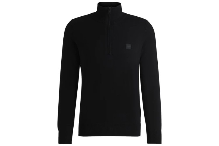 BOSS Kanobix S 1/4 Zip Knit - Black