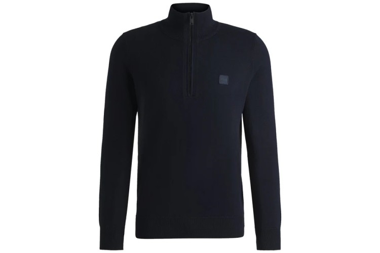 BOSS Kanobix S 1/4 Zip Knit - Navy
