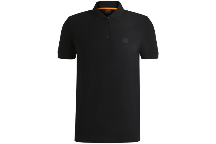 BOSS Passerzip Logo S/S Polo - Black