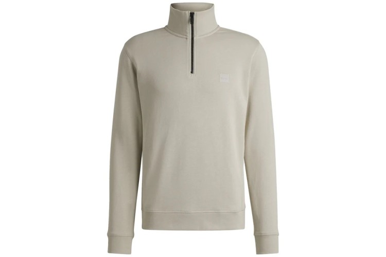BOSS ZeTrust 1/4 Zip Sweatshirt - Light Beige