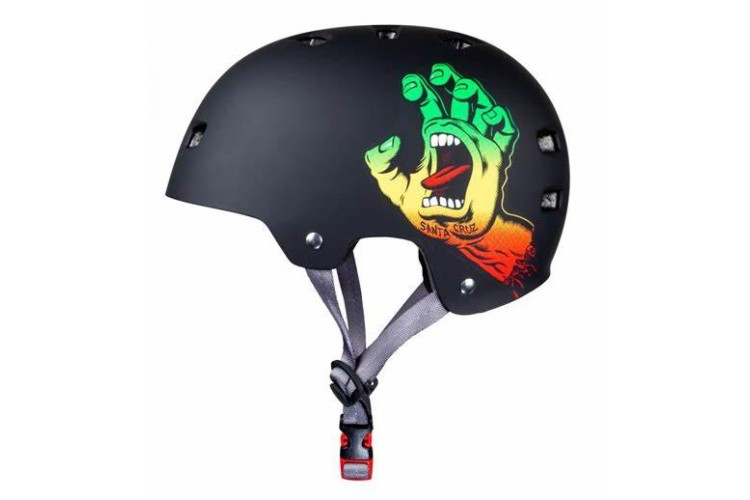 Bullet x Santa Cruz Screaming Hand Adult Helmet - Rasta