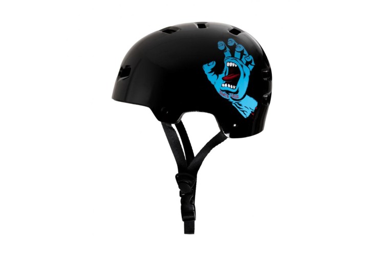 Bullet x Santa Cruz Junior Helmet Screaming Hand - Gloss Black