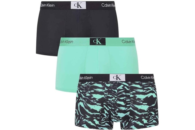 Calvin Klein 1996  3 Pack Trunk -  Mint / Black / Tiger Stripe