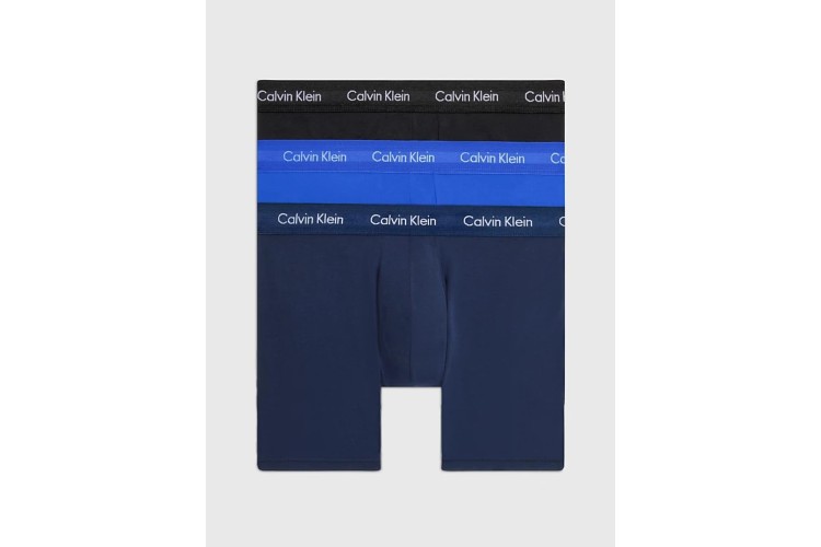 Calvin Klein 3 Pack Cotton Stretch Boxer Briefs - Black/Blueshadow/Cobaltwater Dtm Wb