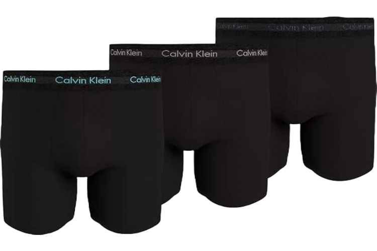 Calvin Klein 3 Pack Cotton Stretch Boxer Briefs - B-CoolWater/GrySand/EvnBlue