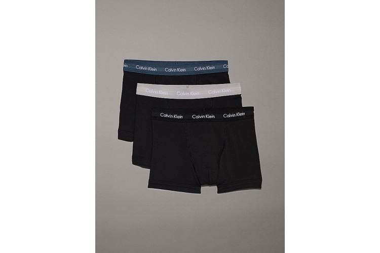 Calvin Klein 3 Pack Cotton Stretch Boxer Briefs - B-Blk/Hemisphere Bl/Ash