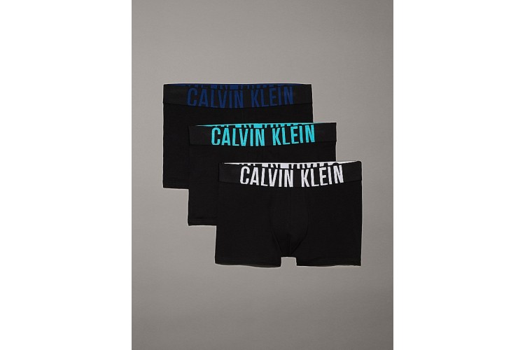Calvin Klein 3 Pack Intense Power Trunks - Navy Peony/Black/Blue Atoll