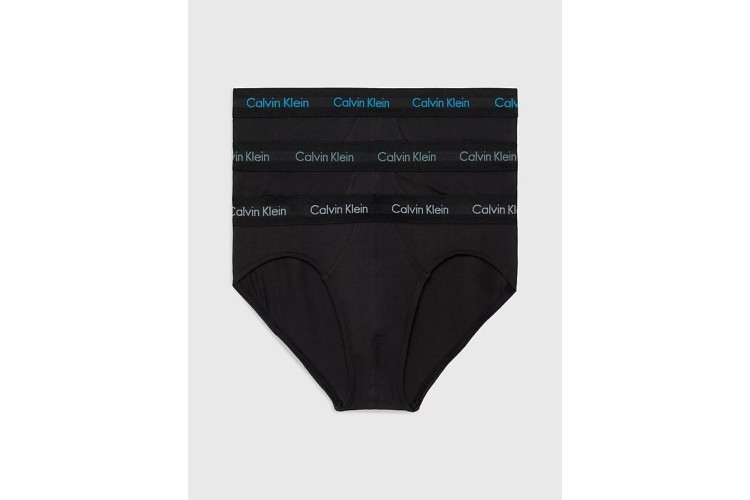 Calvin Klein 3PK Hip Briefs - VivBl/AronaSageB/GrnLgs