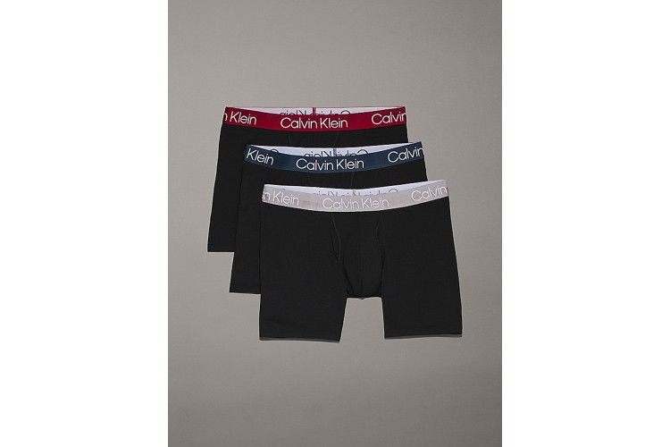 Calvin Klein 3 Pack Modern Structure Boxer Briefs - B-Navy Stn/JBerry/Zinc