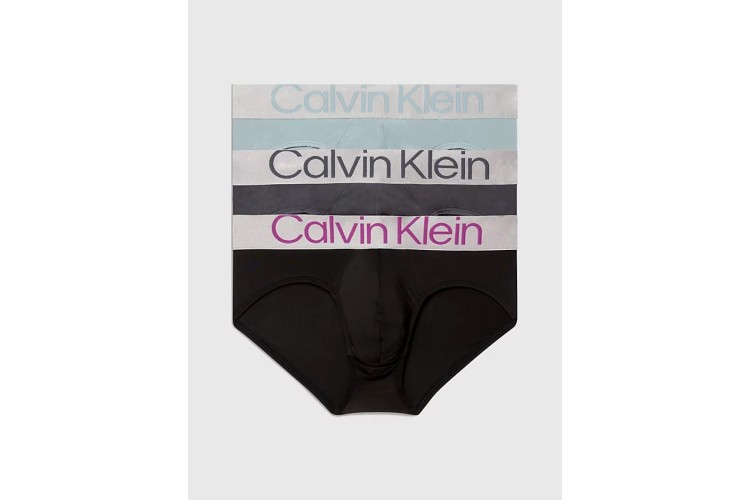Calvin Klein 3 Pack Reconsidered Steel Microfiber Hip Brief Arn AshfordGrey UtrPink Hardedge Online