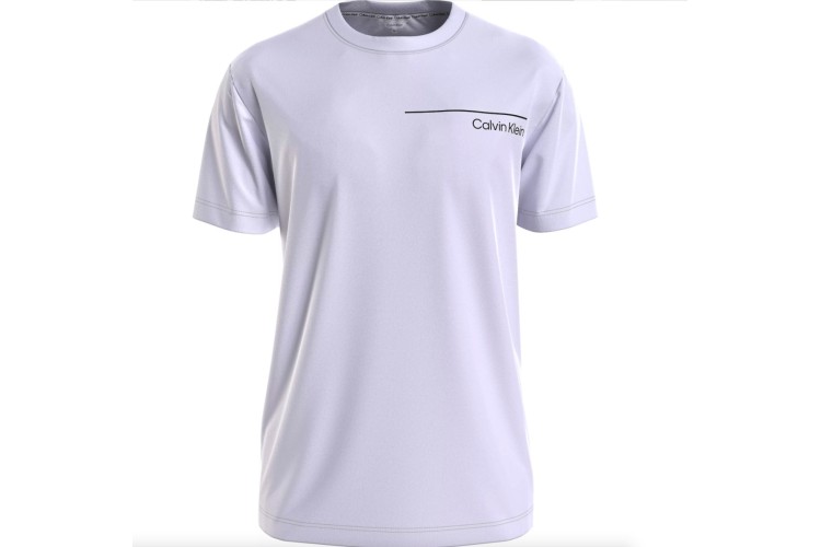 Calvin Klein Crew Neck Logo S/S T-Shirt - Classic White