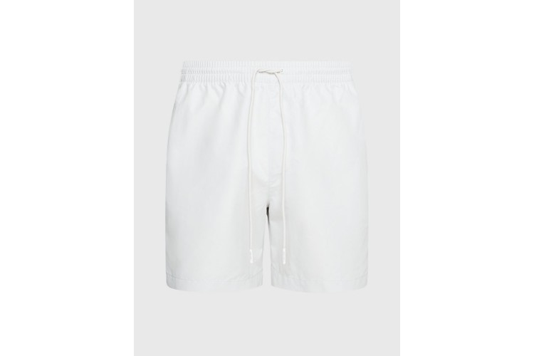 Calvin Klein Logo Tape Medium Drawstring Swim Shorts - Nimbus Cloud