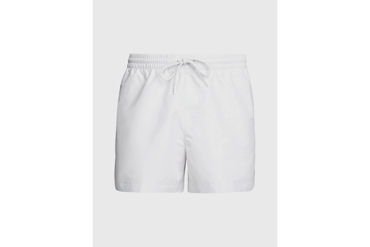 Calvin Klein Logo Tape Short Drawstring Swim Shorts - Nimbus Cloud