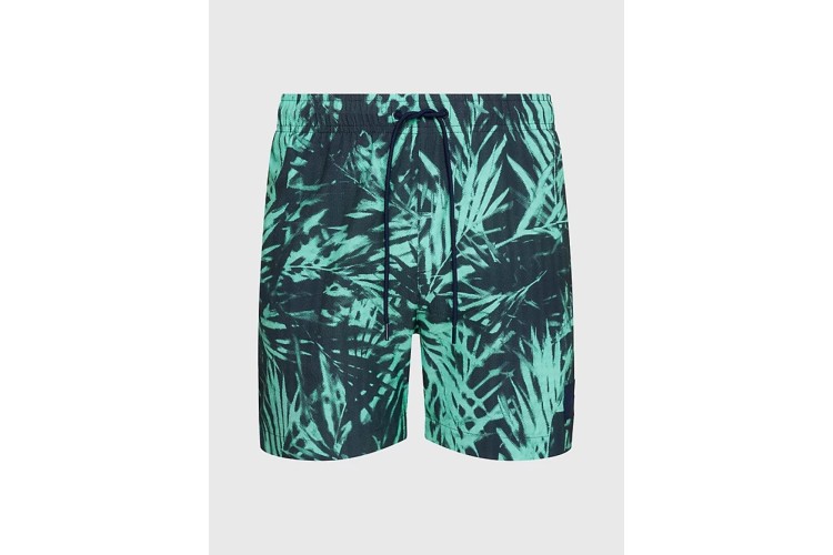 Calvin Klein Prints Medium Drawstring Swim Shorts - Ck Palm Navy Tex Aop 