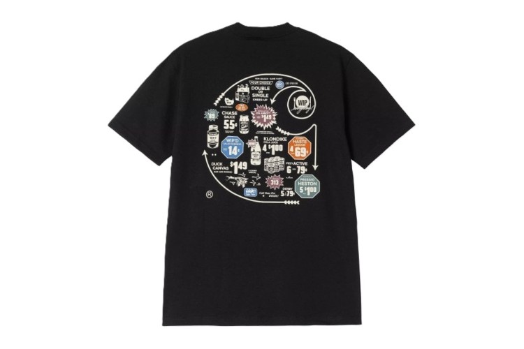 Carhartt WIP Catalogie C Logo T-Shirt - Black