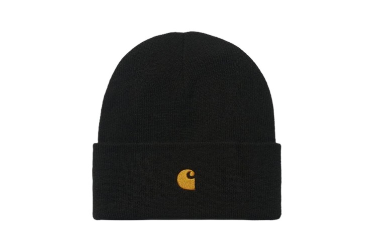 Carhartt WIP Chase Beanie - Black / Gold