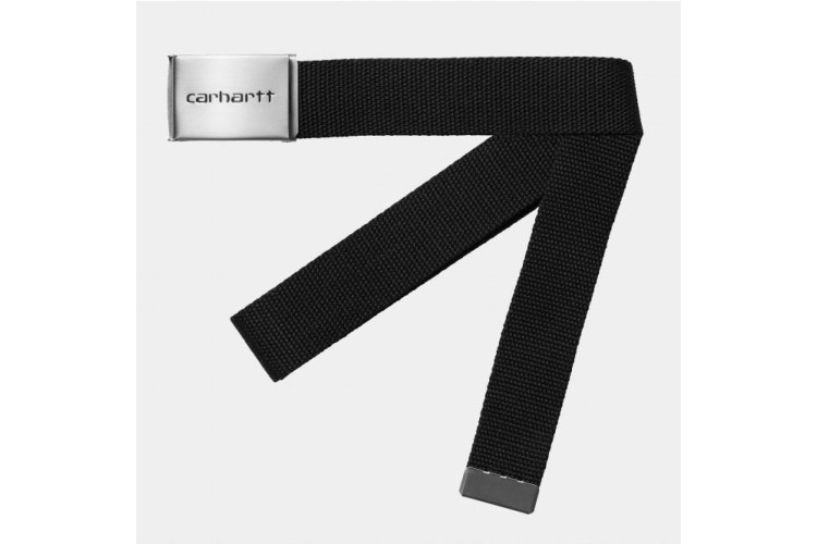 Carhartt WIP Clip Belt Chrome - Black